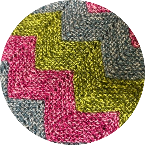 Swindon Big Knit Blankets of Hope community knitting project with colourful blankets displayed together